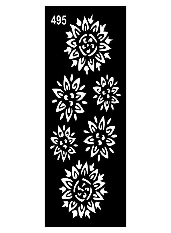ORDERSHOCK Mehndi Stencil Art Sheets for Learning and Enjoying Hand Design for Kids & Adults Both Sticker - Image 1